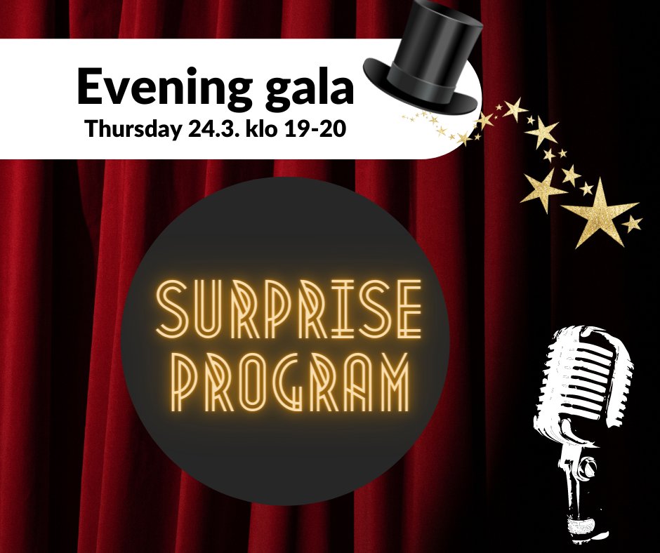 The evening gala is full of surprises and we can reveal that there will be program numbers from three different lineups. You don't wanna miss this show! #Sosiologipäivät