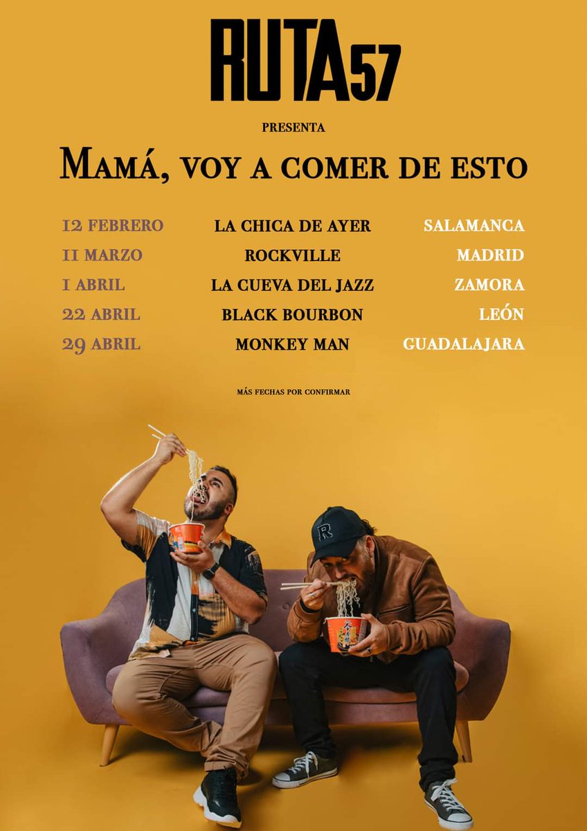 Próximos conciertos de <a href="/Ruta57oficial/">Ruta 57</a> por varias ciudades españolas. (@nanovegano)