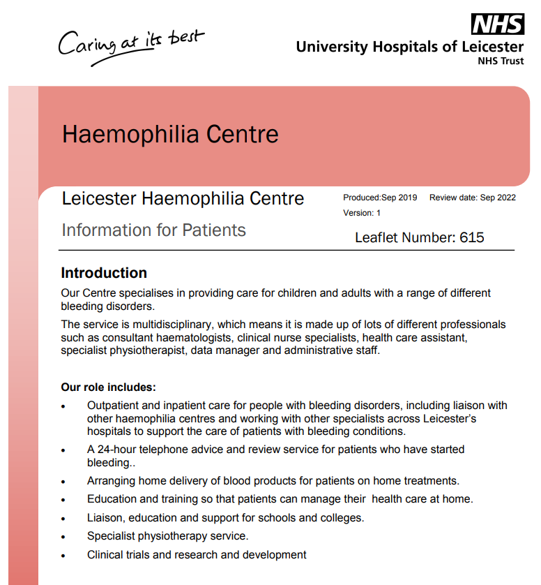 LeicPatientLib's tweet photo. It's #WorldHaemophiliaDay. You can find information on Haemophilia by searching @Leic_hospital's store of patient information, Your Health
https://t.co/hoJmmmbMI5
@MacmillLeics @CHUGGScmg https://t.co/N52USVivgL