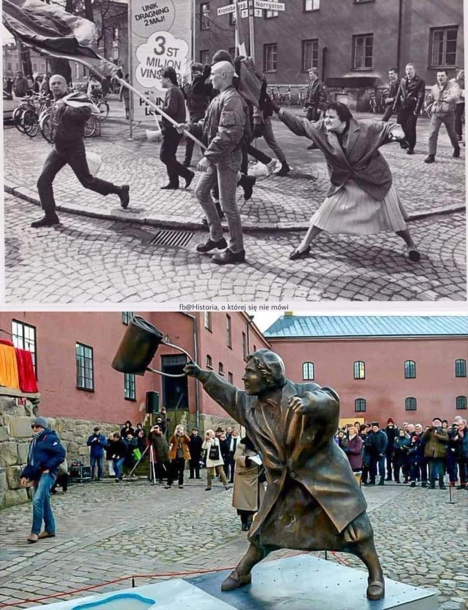 sandersivona's tweet photo. Am 13. April 1985, während schwedische #Neonazis in Växjö, #Schweden, demonstrierten. Die Frau, die den #Neonazi schlug, war Danuta #Danielsson, eine polnische Immigrantin, deren Mutter das Konzentrations- und #Vernichtungslager Lublin-#Majdanek überlebt hatte. #Geschichte https://t.co/kb5xfMYSLE