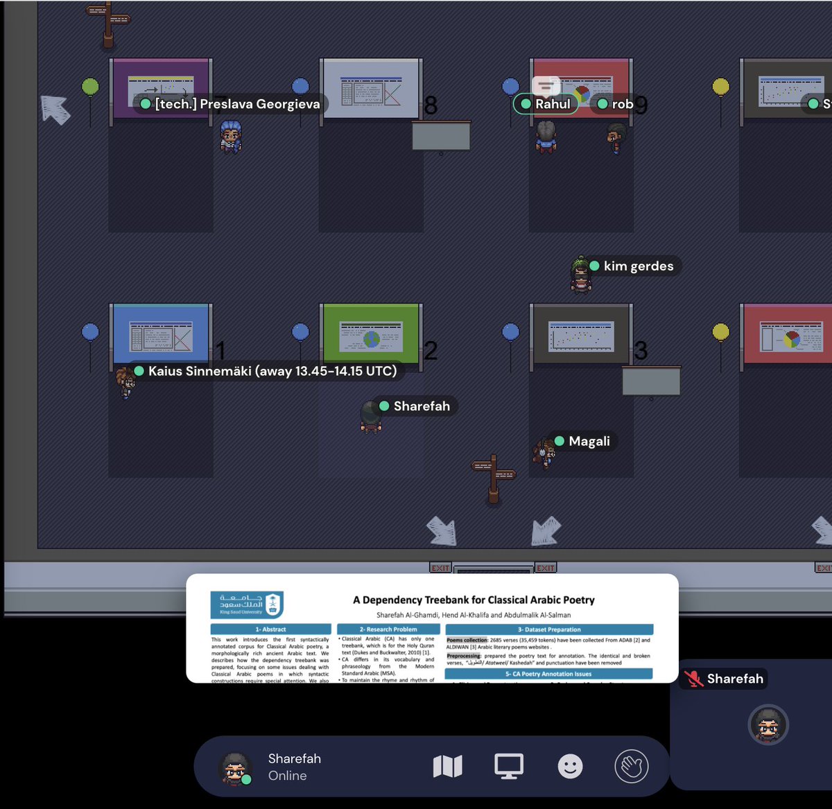 Sharefaah's tweet image. كانت تجربة مثيرة لعرض أول ملصق علمي خلال رحلتي للدكتوراة في مؤتمر افتراضي #syntaxfest2021 
My first poster presentation during my PhD. in a virtual conference 

It was so exciting!