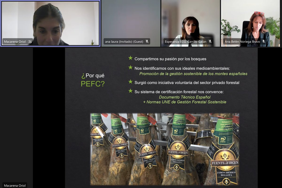Macarena Oriol, R Ventas/MKT <a href="/FuentelaVirgen/">Fuente la Virgen</a> da la claves #GFS de dehesa y su trazabilidad con el lema “lo que se ama se cuida”
#PEFC sirve para responder a la demanda de #productossostenibles e informar del valor añadido.“Gestionar de forma responsable es una cuestión de futuro”