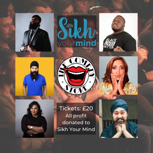 RBMComedy's tweet photo. We're delighted to announce that our client, Preet Singh @comedypreet , is hosting a fundraising gig for mental health charity @SikhYourMind at @comedystoreuk on Tuesday 10th May. 
Featuring @Nabilu @shaziamirza1 @sukhojla @dsbamrah @sukhojla @HydePanaser 
https://t.co/Cc6P89FDud https://t.co/b0poklOkRY