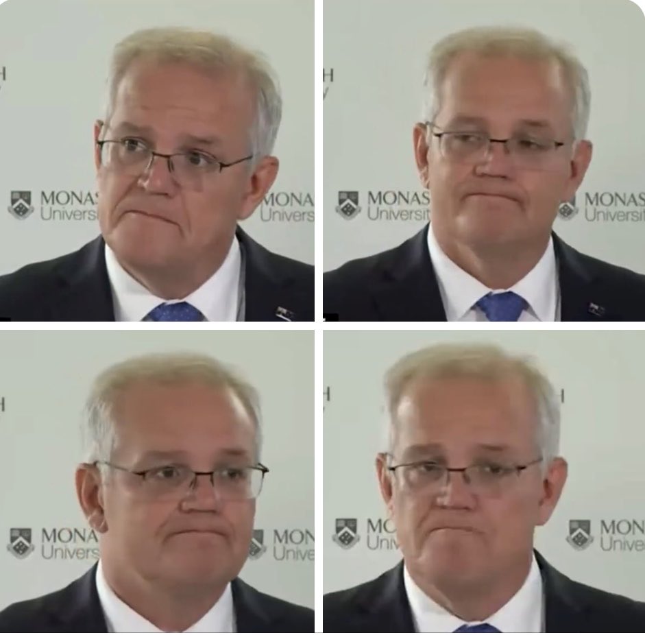 Journo “…your reaction hearing about #BrianHouston resigning?”
#Scomo “We were disappointed & shocked about the-the-the incident ...” BL Stutters nervous. Inverted compressed mouth. Anger. Lips disappear, stress. A troubled mind. Withholding information or feelings. #Hillsong