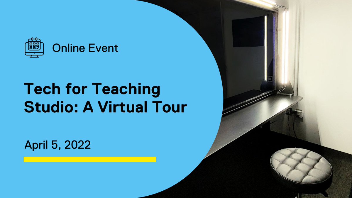 TMUTeaching's tweet photo. Learn more about the options available at the Tech for Teaching studio, a new space available to faculty and instructors with all the technology needed for recording high-quality audio-visual teaching materials.

Register ➡️ https://t.co/XorKR1qrpO https://t.co/dUcqRl5br9