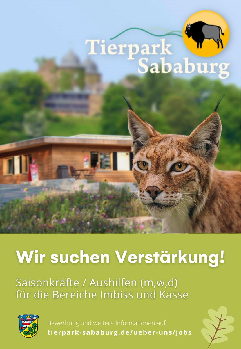 SababurgZoo's tweet photo. Wir suchen Verstärkung für unser Team!
Nähere Infos unter: https://t.co/IJbjVeLWzD https://t.co/xscE0Pufac