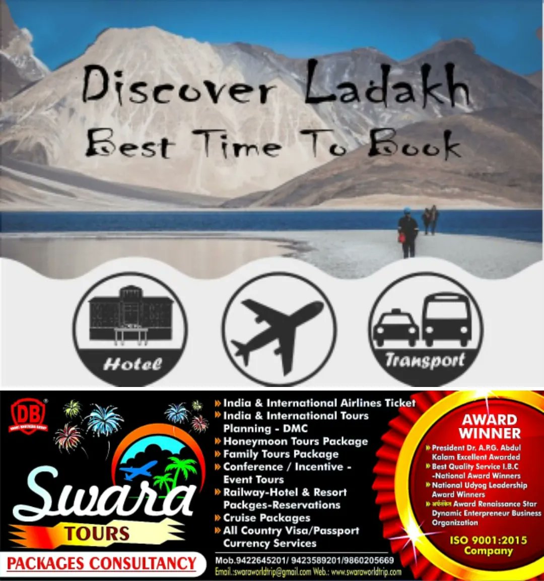 Best Time for Trip to Ladakh
Hurry Up
Book Your Ticket..

#triplecrown #traveledmonton #triplebshop #traveledtheworld #triplover #ladakhbiketrip #ladakhlove #swaraworldtrip #toursandtravels #trip