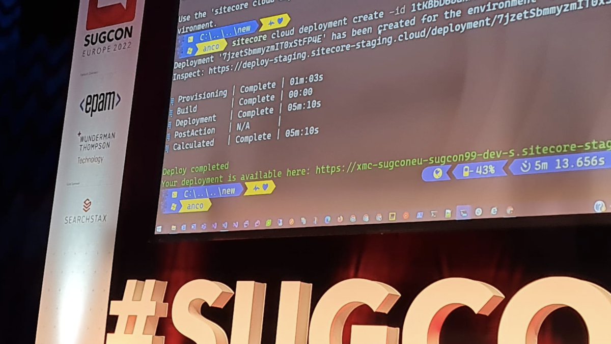 TanasukTech's tweet image. It worked! Long deployment time is history, a full deployment in 5 minutes.

#buildwithsitecore #xmcloud
