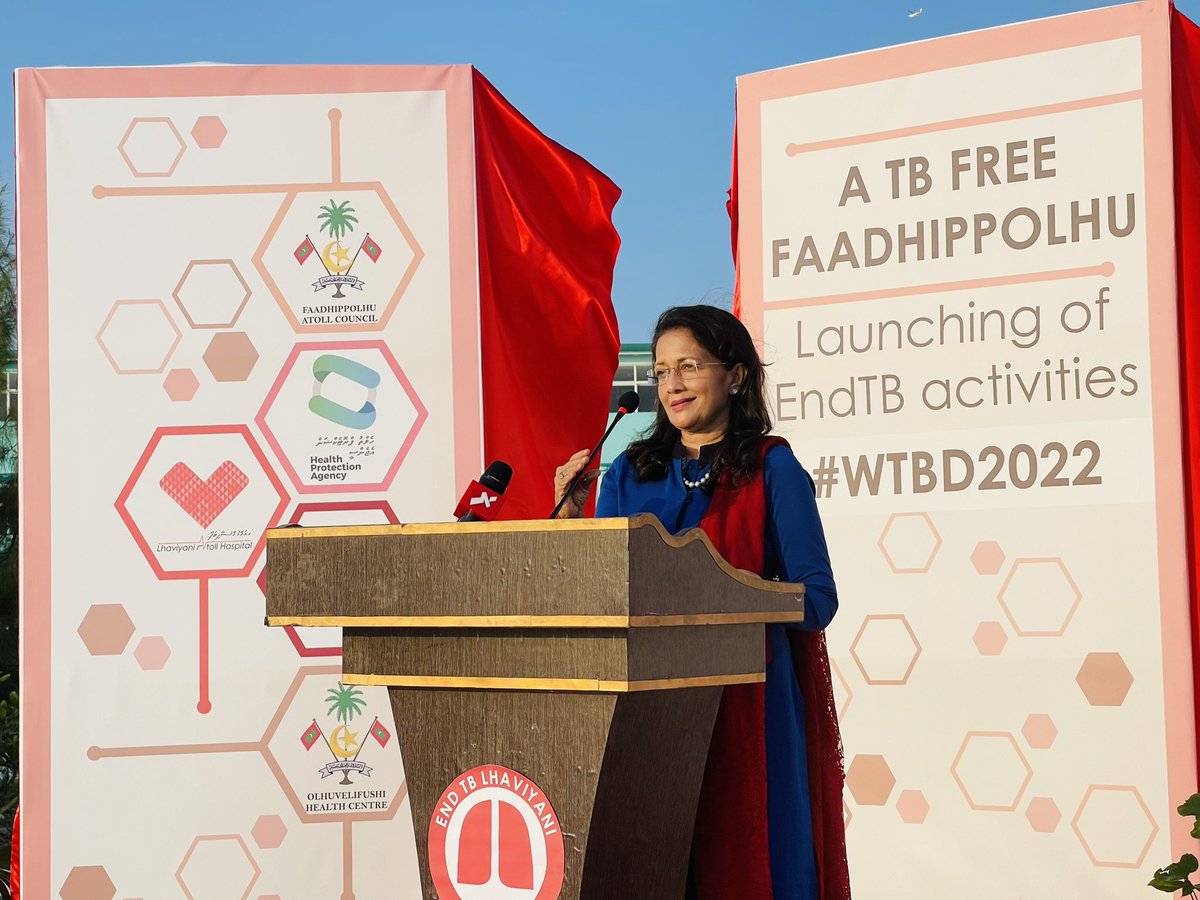 MoHmv's tweet photo. Official Ceremony Held to Mark World TB Day 2022 

Launching of #EndTB activities #WTBD2022 #TBday @lhhospital @HPA_MV @WHOMaldives https://t.co/KULIfIAVda