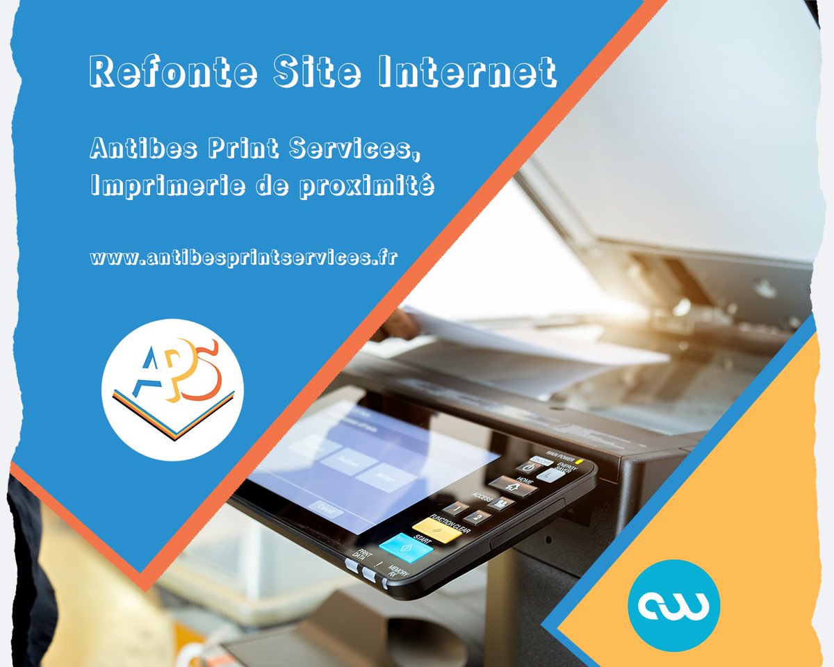 coteweb's tweet photo. Nouvelle refonte de #siteinternet pour Antibes Print Services ! 🖨

À consulter par ici : https://t.co/GAiZsj6JZz 👈🏼

#siteweb #refontedesiteinternet #webdevelopment #webdesigner #Digital #agencylife #Nice06 #coteweb2022 https://t.co/yujZQZB5G9