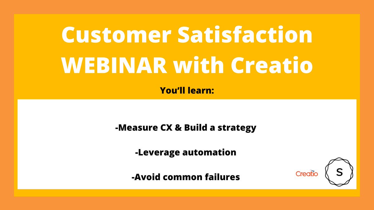 WATCH NOW! 🎥 Head over to our website and check out our webinar we hosted along with <a href="/Creatio_Global/">Creatio</a> on customer satisfaction! you don't want to miss out! #webinar #customersatisfaction

Watch Now👇
ow.ly/VktW50IqFJg
