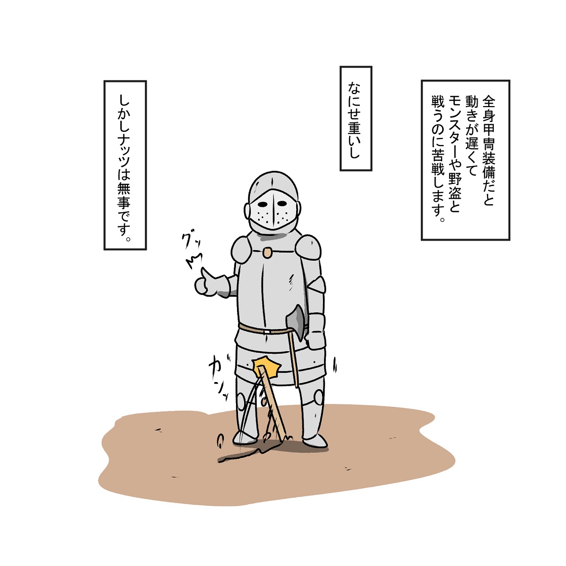 罠には強い甲冑 