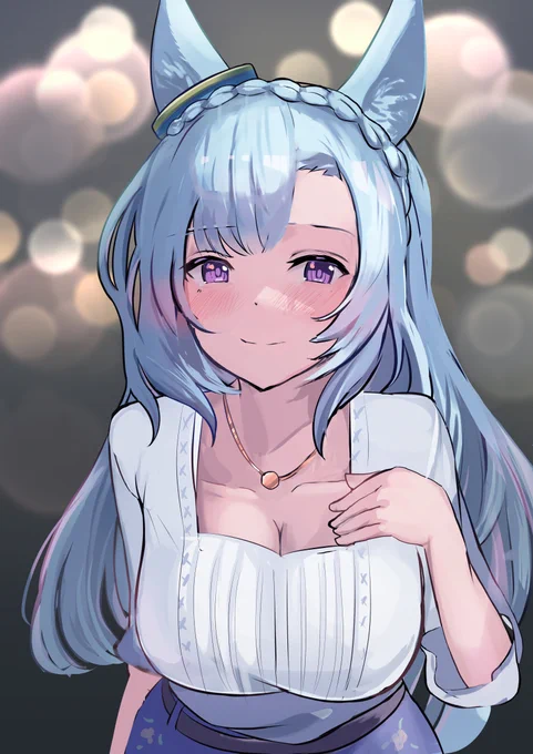 メジロアルダン
「ふふふ…なんだか夜遊びしてるみたいで悪い子になった気分です♪」

彼女とでかけたあと帰りが少しおそくなった。
最近のアルダンは茶目っ気が増してきてこちらがドキっとしてしまう 