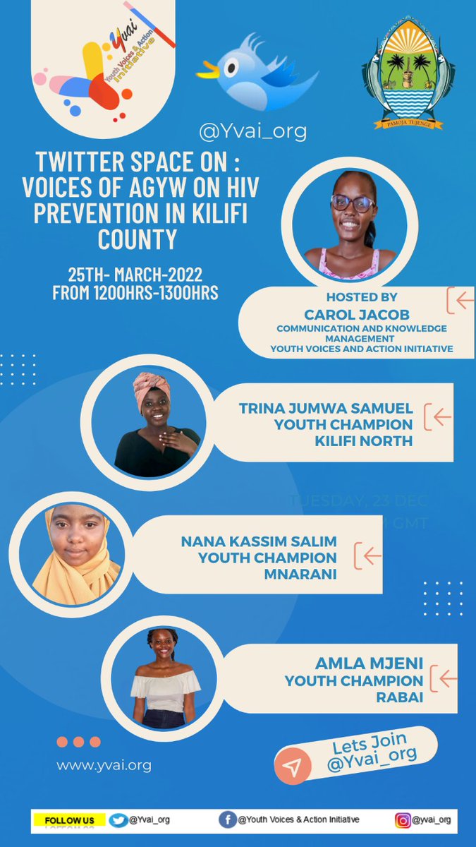 What's your tomorrow's lunch break be like? Add flavor to your menu by joining our Twitter space, with our amazing panelists.  #AGYWVOICES2022 #hivprevention