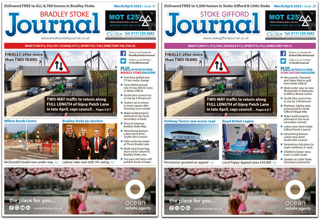 NthBristolPress's tweet photo. Delivered last weekend: 13,700 copies of the Bradley Stoke Journal and Stoke Gifford Journal magazines, the ONLY community news publications EDITED LOCALLY in the Stokes. Phone us NOW on 01454 300 400 to book your advertising space for May. #BS32 #BS34 https://t.co/JowX2RkOZM