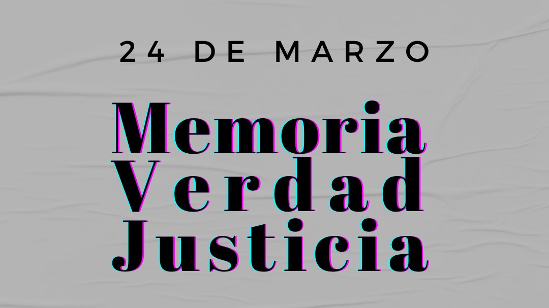 LaGeneracionArg's tweet photo. Hoy 24 de marzo exigimos Memoria, Verdad y Justicia. Recordar el pasado es fundamental para construir el futuro de nuestro país. https://t.co/iYxVn97mXN