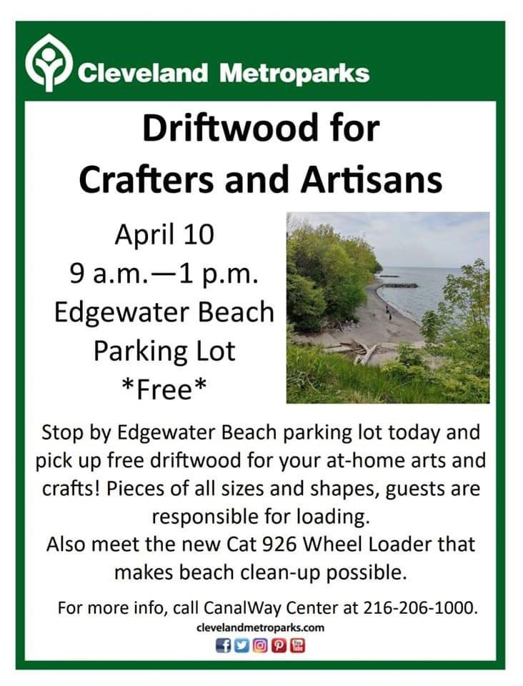 Sunday, April 10 at Edgewater Park in CLE. The lake of Erie kicks back excellent upcycled all natural yard decor every year. Thank G the Metroparks improved our lakeshore-  Serious kudos <a href="/clevemetroparks/">Cleveland Metroparks</a> for cool events like this ! Thanks <a href="/FungiAmongi/">Angel Zimmerman</a> for the tip :