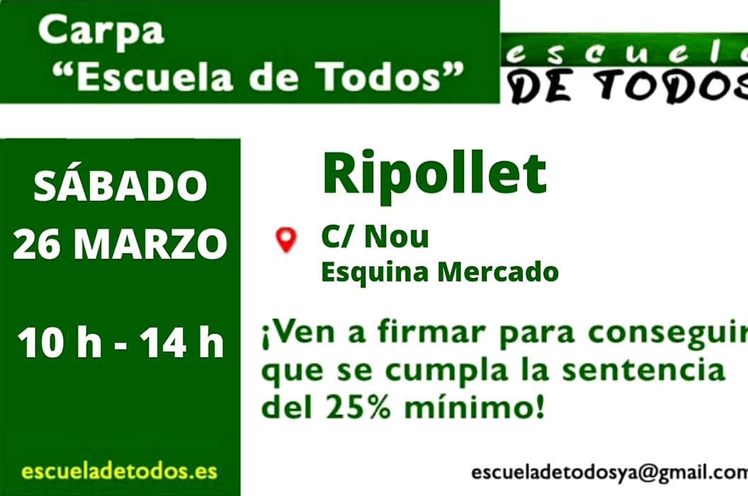 ‼️Último fin de semana de recogida de adhesiones a la demanda colectiva de <a href="/_escueladetodos/">Escuela de Todos</a> ‼️.                             Os esperamos. Todavía estás a tiempo.