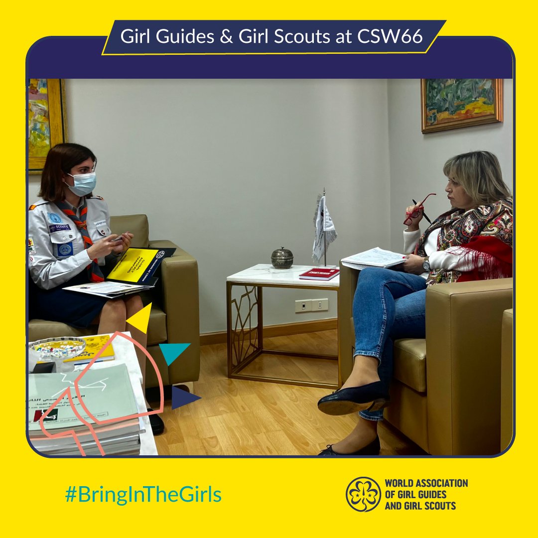 WAGGGSdelegates's tweet photo. From #Lebanon to #CSW66 Therese, @wagggsworld #GlobalAdvocacyChampion met with Ms. Claudine Aoun, President of @Nclwgov to discuss and celebrate the progress made to date on economical empowerment, awareness and cultural programs relating to gender equality. #BringInTheGirls 📢 https://t.co/5fE0Vh4ZsS