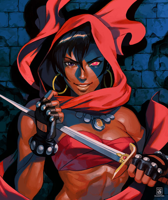 Another post-it note repaint. Thief from DnD Shadows Over Mystara ended up with some style elements from Kinu Nishimura in the end