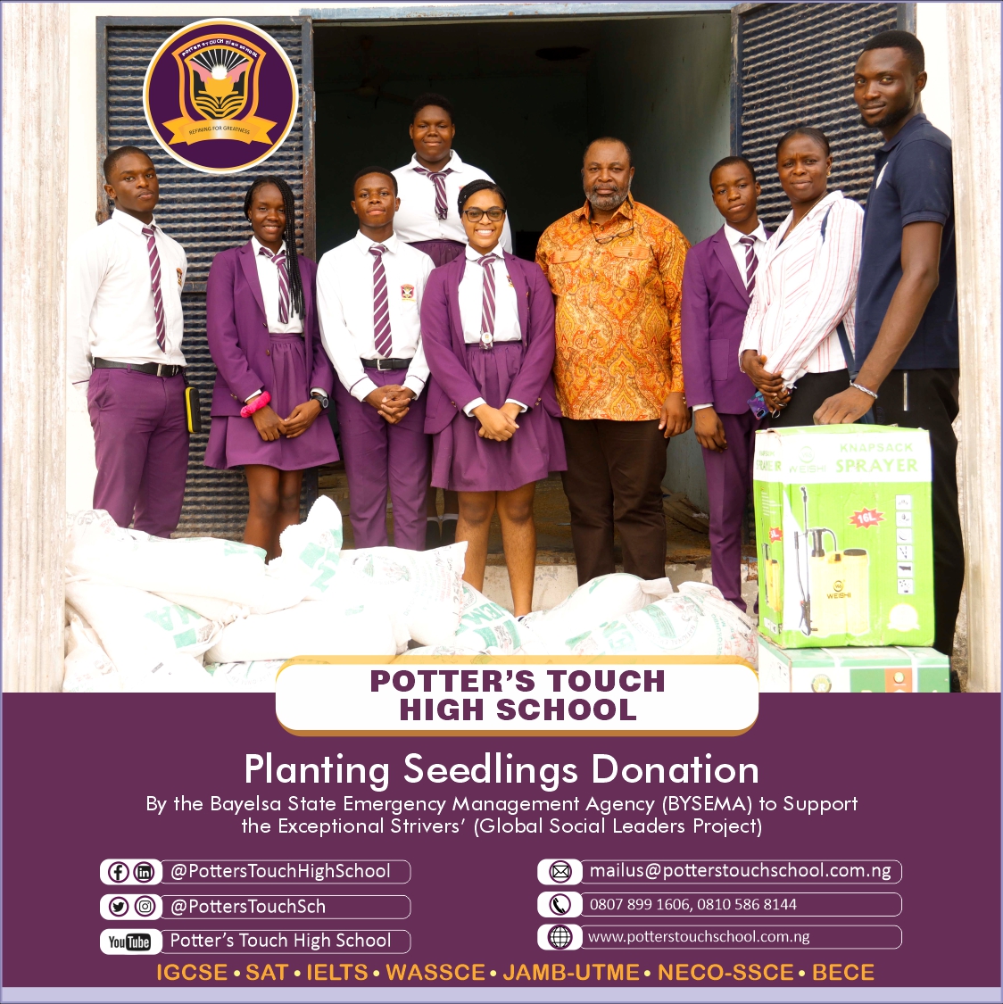 potterstouchsch's tweet photo. The Exceptional Strivers - a group of our Y11 students participating in the #GSLGoals competition received planting seedlings from BYSEMA to support their project. 

Many thanks to BYSEMA for the support #BYSEMA #GlobalGoals #GSL2022 #PTHS #refiningforgreatness https://t.co/OAV0e1sLri