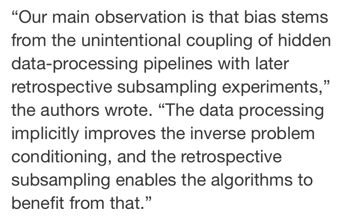 RMilesMD's tweet image. Misuse of #PublicImagingData is producing &apos;overly optimistic&apos; results in #MachineLearningResearch
Dr. @Efrat_Shimron et al. @UCBerkeley 
ow.ly/U3AE50Irenn
@HealthImaging 
#ArtificialIntelligence #MachineLearning