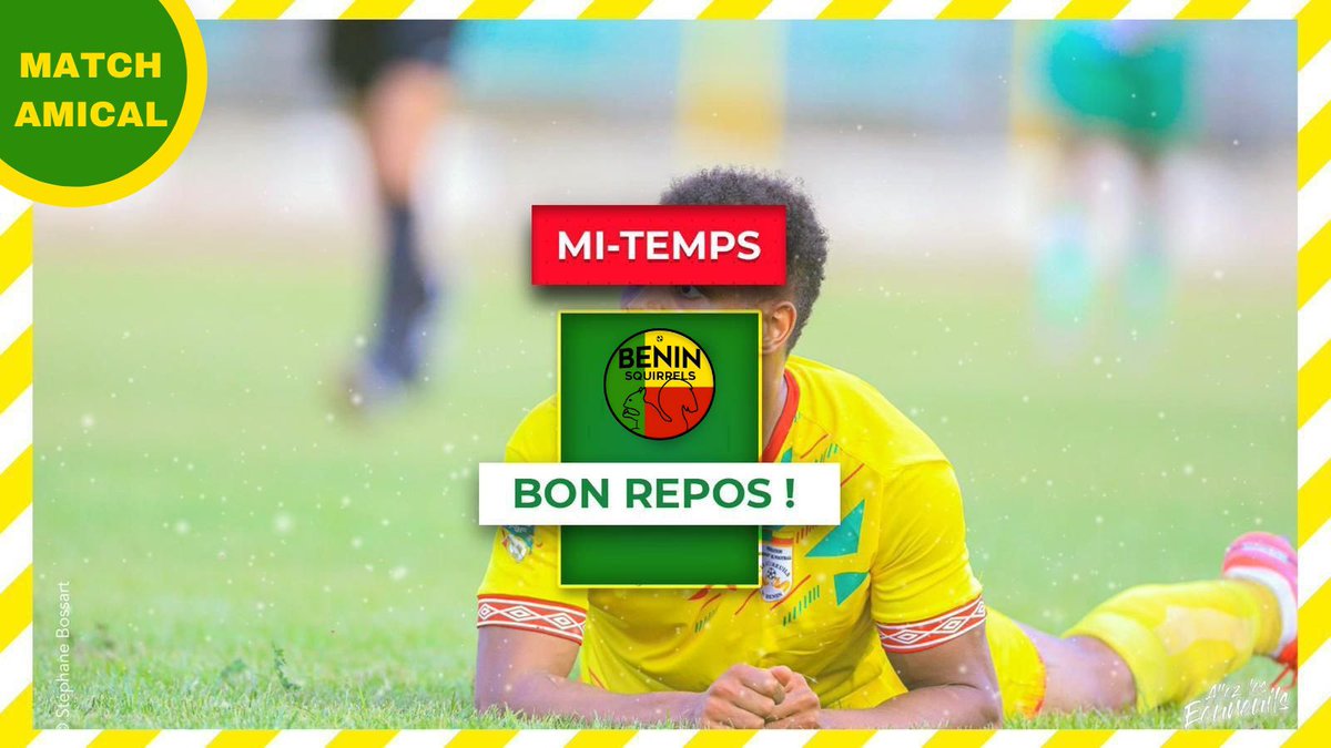 FootballBenin's tweet photo. 45’| C’est la pause
LIB 🇱🇷 0-3 BEN 🇧🇯
Belle démonstration des Écureuils du Bénin dans cette première période.
#AllezLesEcureuils #LIBBEN https://t.co/iW4nhR82Df