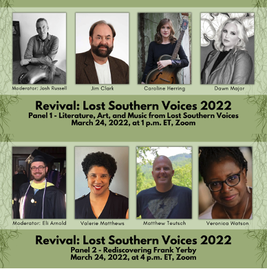 RevivalLost's tweet photo. #RevivalLSV2022 festival kicks off TODAY! We are excited about our lineup and ready to learn about more #forgottenwriters and #LostSouthernVoices. Our virtual programs are free and open to the public. Register today at https://t.co/ppEK7bfDPk https://t.co/R7Mz2T56nh