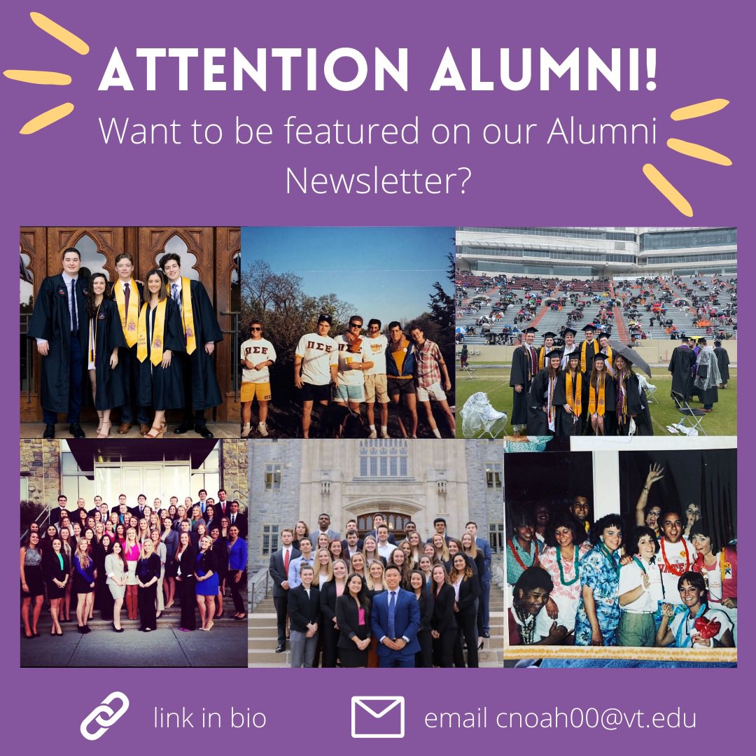 🚨Attention Delta Epsilon Alumni🚨 Want to be featured on our Monthly Alumni Newsletter? Fill out the Google Form (link in bio) or email our alumni chair, Noah!