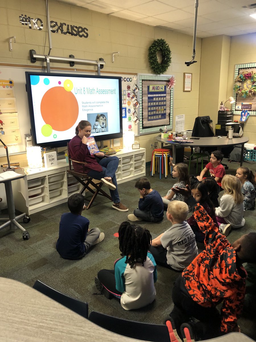 ⁦<a href="/BearCreekElem/">Bear Creek</a>⁩ #teambce OUR Mystery Reader is…….. Mrs. Alls!!! Thank you so much for coming to our Class! We loved your fun book and made us so happy!!!!😁