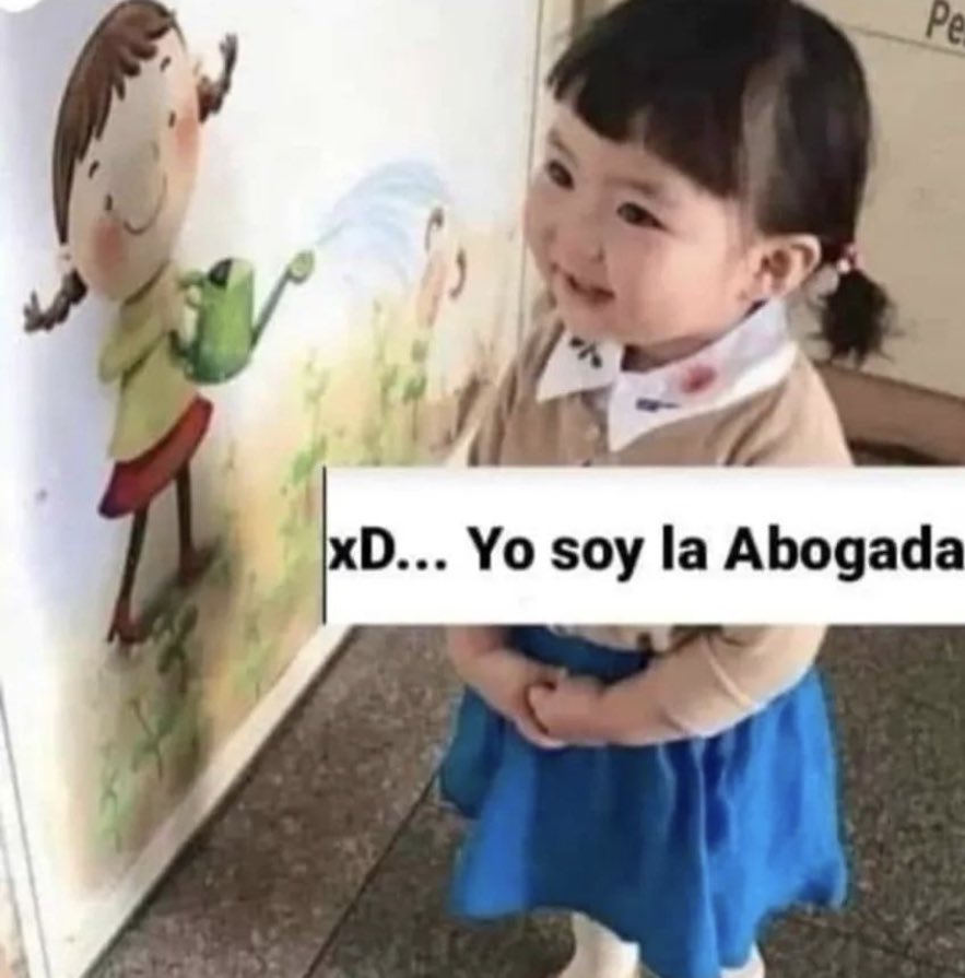 Juristanloqcido's tweet photo. - Hola niña, ¿cuándo viene la abogada?

+ … https://t.co/cuqfK1cOhc
