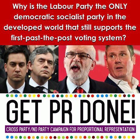 If you agree that the @UKLabour Party should work with other opposition parties in a #Pact4PR to introduce #ProportionalRepresentation to the U.K. Westminster Elections & rid the U.K. of the undemocratic & outdated #FPTP voting system  - send them a message & retweet.
#GetPRDone