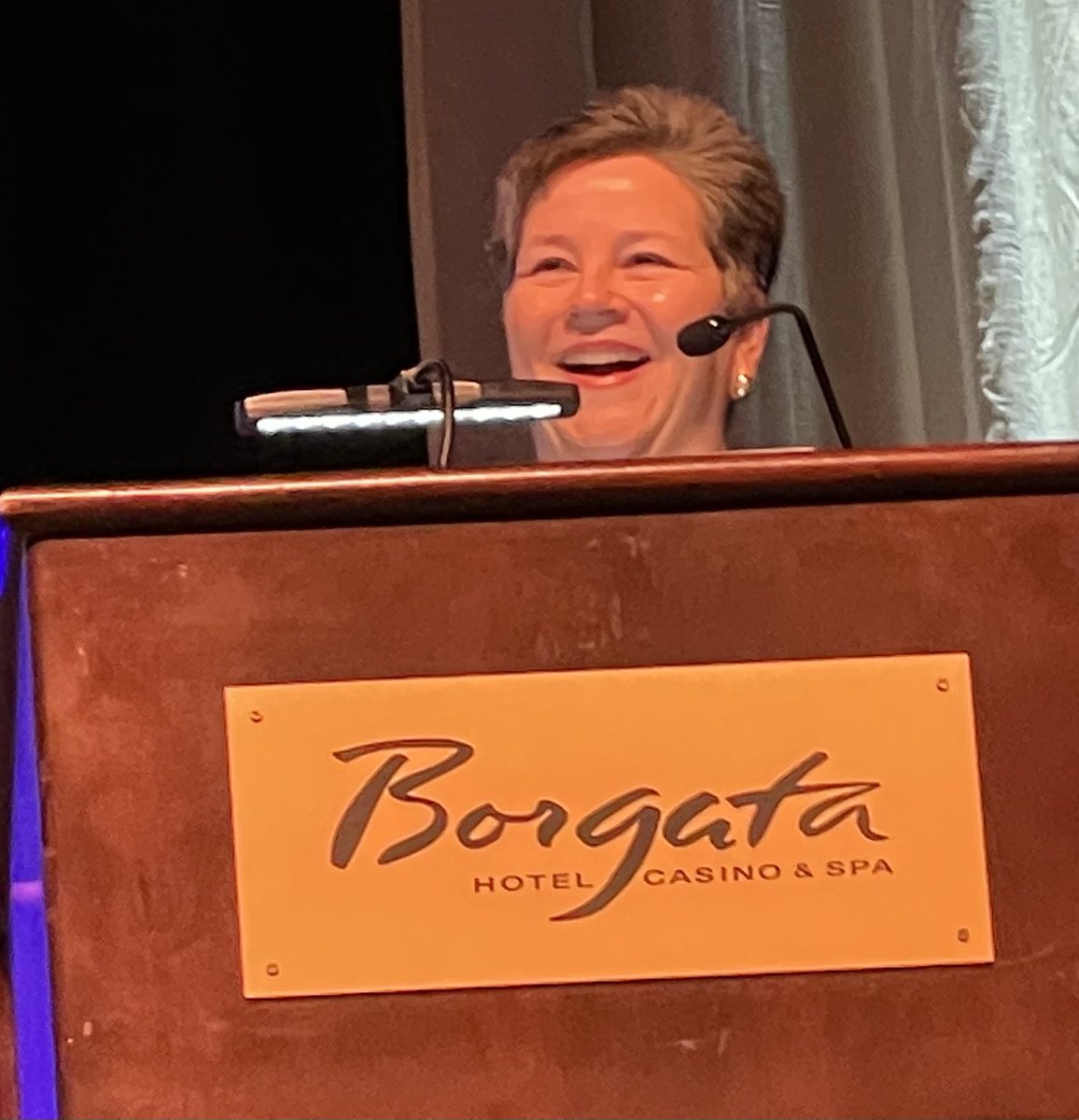 MaryPat105's tweet photo. ⁦@KarenBingert,⁩ executive director, welcoming @njpsa &amp; ⁦@njascd⁩ members to #njpsa40 Conference &amp; Celebration! https://t.co/2EfDWnpzrm