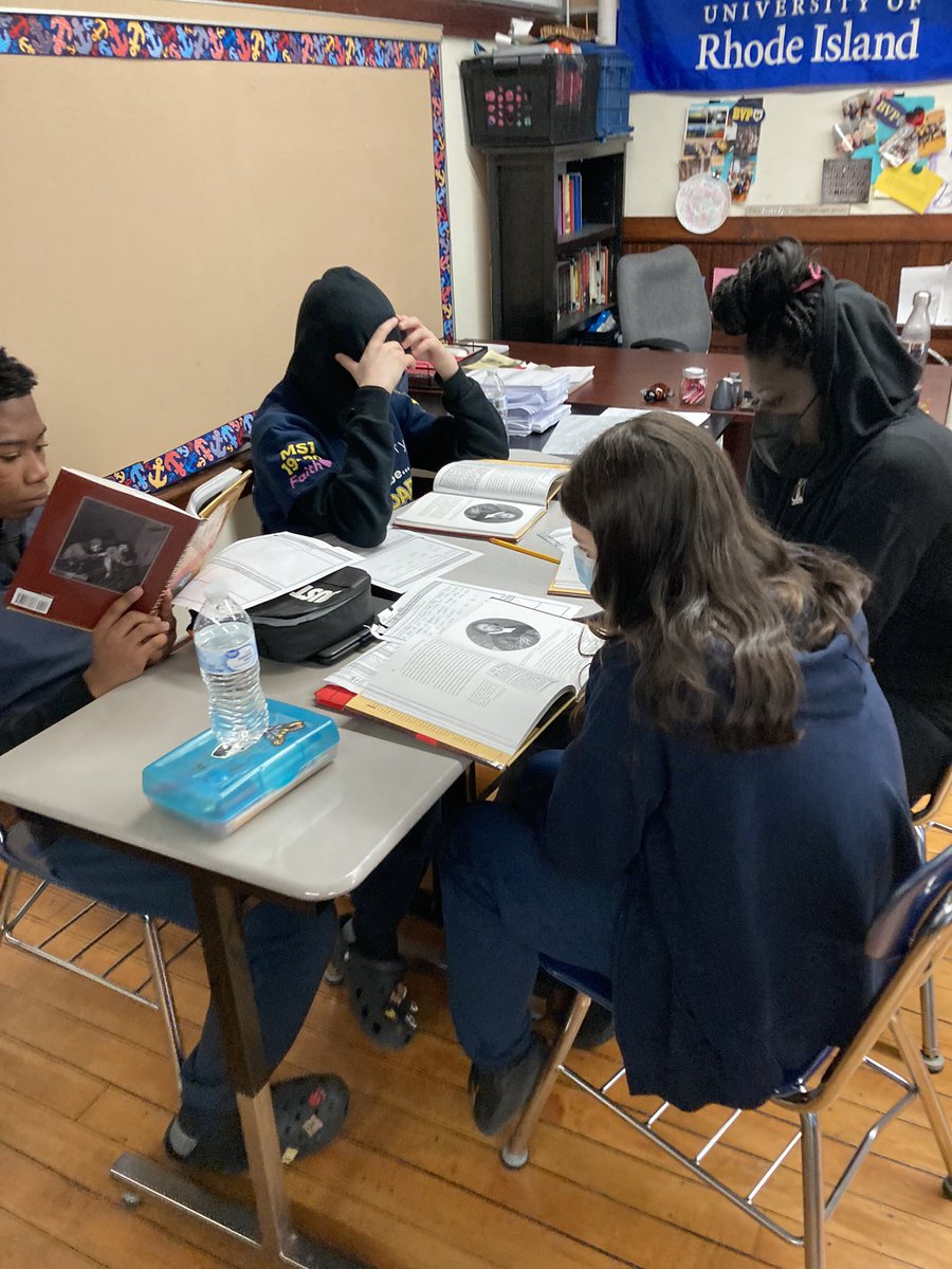 Reading info text in groups on this rainy day!