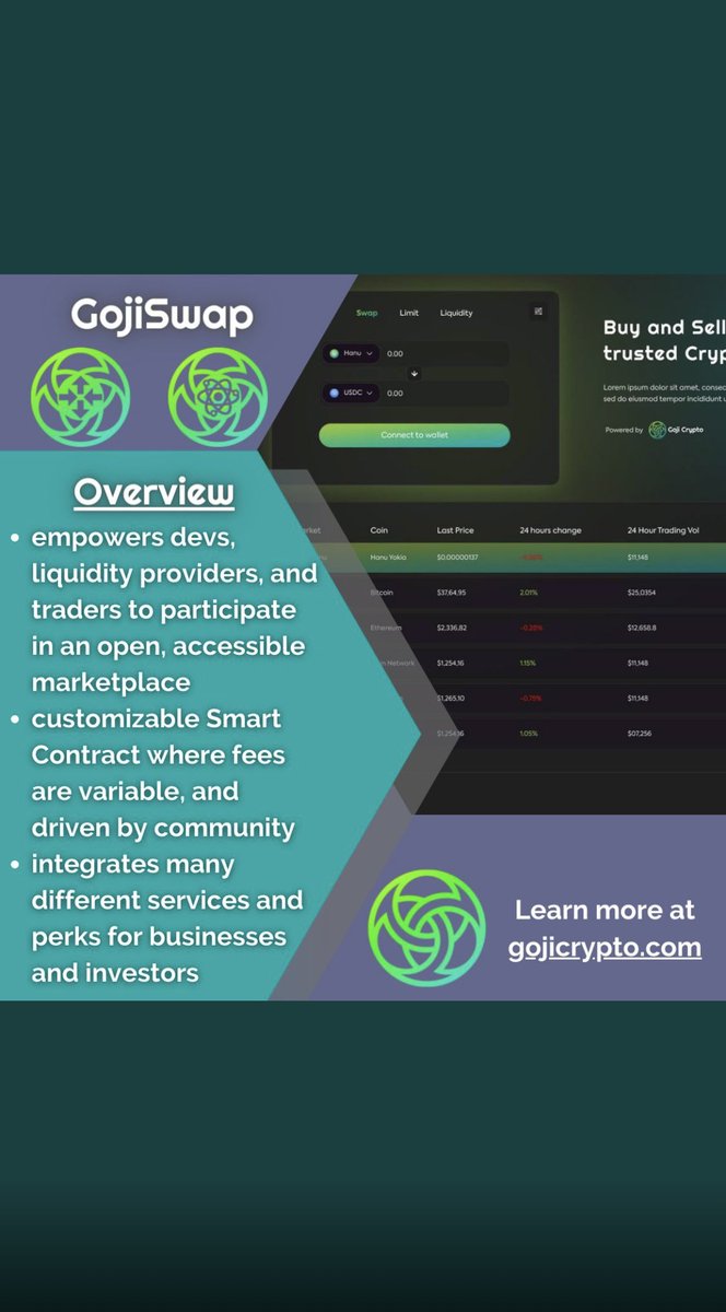 squirelybird's tweet photo. @goji_crypto https://t.co/6QFeXmE7A9 stay up to date in the Discord. Coming soon…Gojiswap https://t.co/JzRzejqh7S