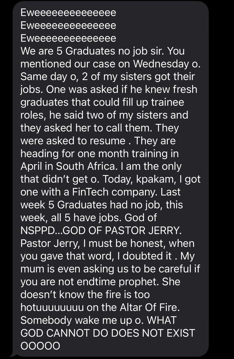 RealJerryEze's tweet photo. This Testimony has finally finished me….Whaaaat????
WHAT GOD CANNOT DO DOES NOT EXIST 🔥🔥🔥
#NSPPD
#7amFirePrayers https://t.co/coN6ncBIES