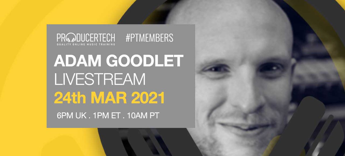 Looking forward to tonight's #PTMember stream with Adam Goodlet/Re:Creation. Many advanced sound design techniques to come... :)