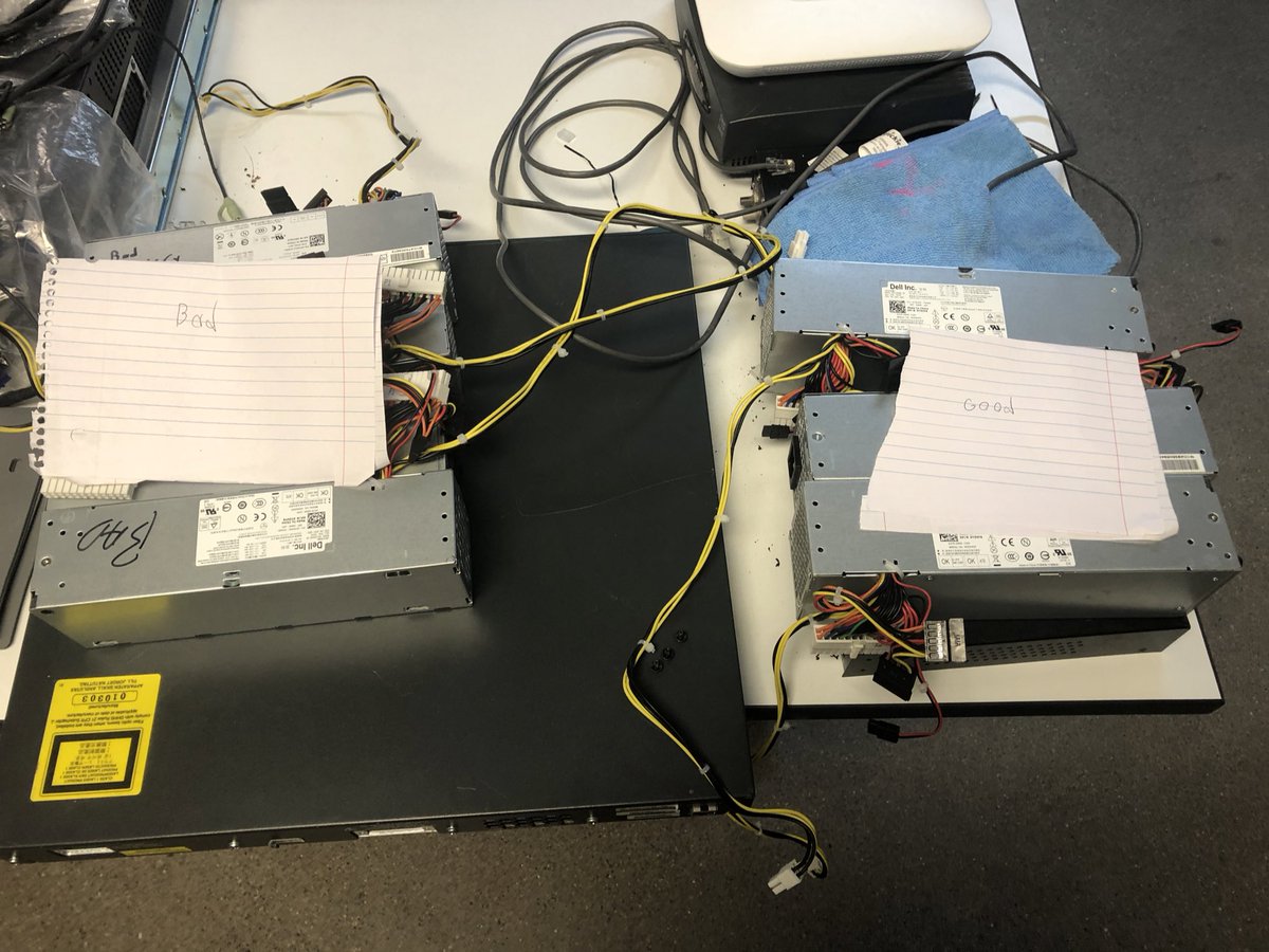 During my internship, I went through all the computer towers to find the power sources that worked or not. I was able to find three good power sources and four bad ones. #PeoriaMET #PeoriaMETTech