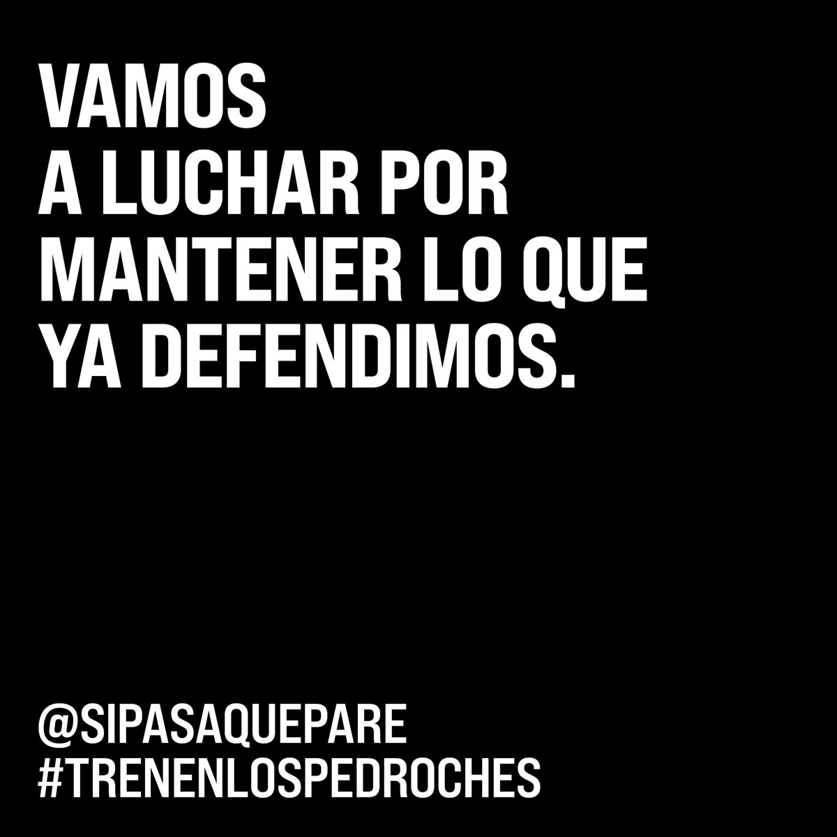 Vamos a luchar por lo que ya defendimos.
SI EL TREN PASA, QUE PARE. Y SI NO PARA, QUE NO PASE.

<a href="/infoadif/">INFOAdif</a> <a href="/inforenfe/">InfoRenfe</a> <a href="/adif_es/">Adif</a> <a href="/mitmagob/">Pol</a> <a href="/mitecogob/">Transición Ecológica y Reto Demográfico</a> <a href="/raquelsjimenez/">Raquel Sánchez</a> <a href="/marifrangr/">Marifran Carazo</a> <a href="/parlamentoAnd/">Parlamento Andalucía</a>