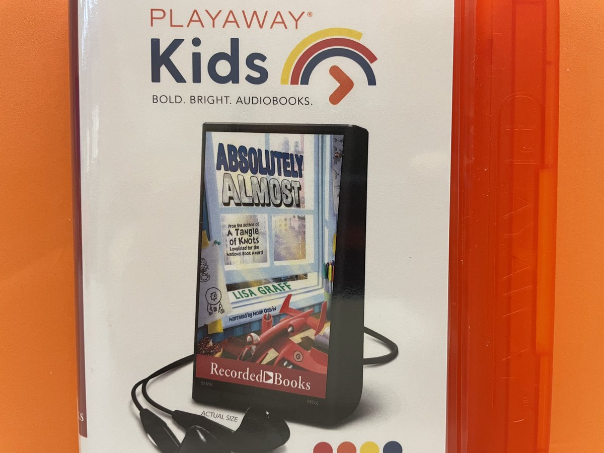 A Playaway A Day:
Absolutely Almost by <a href="/lisagraff/">Lisa Graff</a> 
Listen as 5th grader Albie starts a new school and tries to be better at everything. Will he succeed? <a href="/wearefindaway/">Findaway</a> <a href="/CherryTreeElem/">Cherry Tree Elem.</a> #CarmelEdFdn Honored to be funded by a Carmel Education Foundation Grant