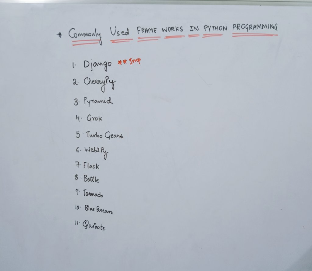 zareenKhanam2's tweet image. Commonly used frameworks in python.....👨💻#python #pythonprogramming #pythonforeveryone
#SoftwareEngineering