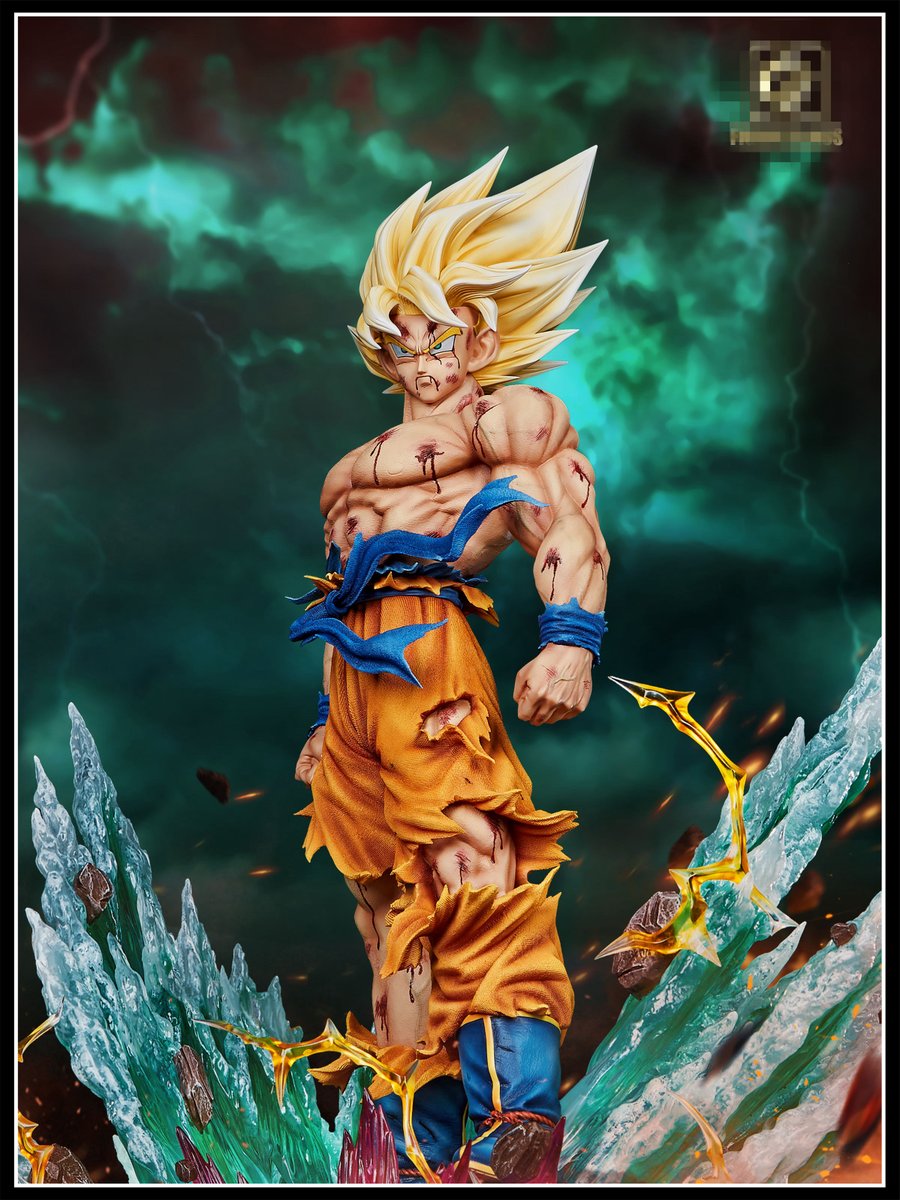 MOONSTUDIOJP's tweet photo. 伝説のスーパーサイヤ人  孫悟空  51cm https://t.co/fPTlMEyAix