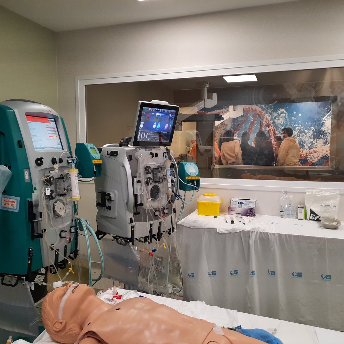 afurozzo's tweet image. Colaborando con el grupo de Jesús López-Herce en un nuevo curso de simulación de terapias de depuración extrarrenal.