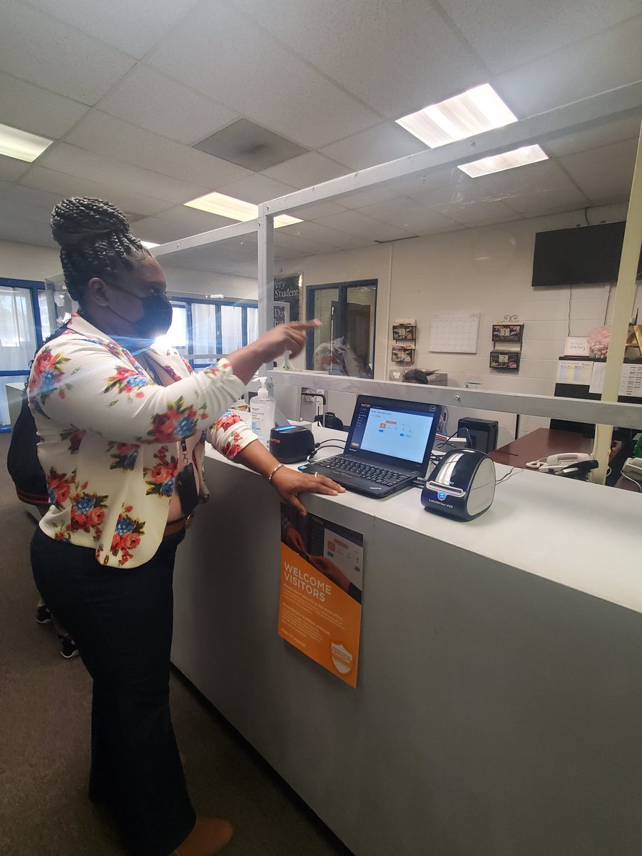 <a href="/FCPSITDept/">FCPS Technology Dept.</a> installing a new equipment for Students &amp; Visitors Badge check in &amp; out system. Lisa Turner, IT Networking Admin preparing and training staff how to implement Raptor badge system. <a href="/Supt_Hamlett/">Dr. Versie R. Hamlett</a> <a href="/FCPSchoolsTN/">Fayette County Public Schools</a>