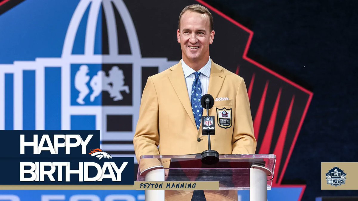 Happy birthday to a 🐐.

RT to help us wish Pro Football Hall of Famer Peyton Manning a good one!