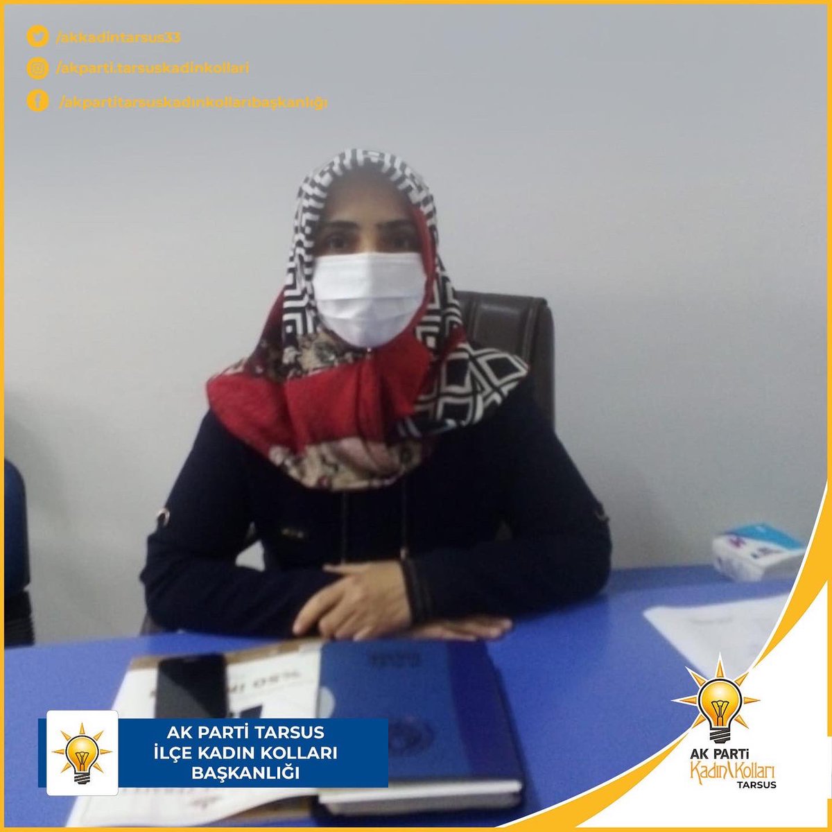 akkadintarsus33's tweet photo. #AkPartiTarsusKadınKolları bugünkü nöbetçimiz Hatice Uçar Hanım. Her gün bir bayan nöbetçimiz üye kaydı ve misafirlerimizi karşılamak için parti binamızda bulunmaktadır. #AkPartiTarsusKadınKolları #AkKadınlarınGücü #Hedef2023 #DurmakYokYolaDevam https://t.co/IAZJGRJ358