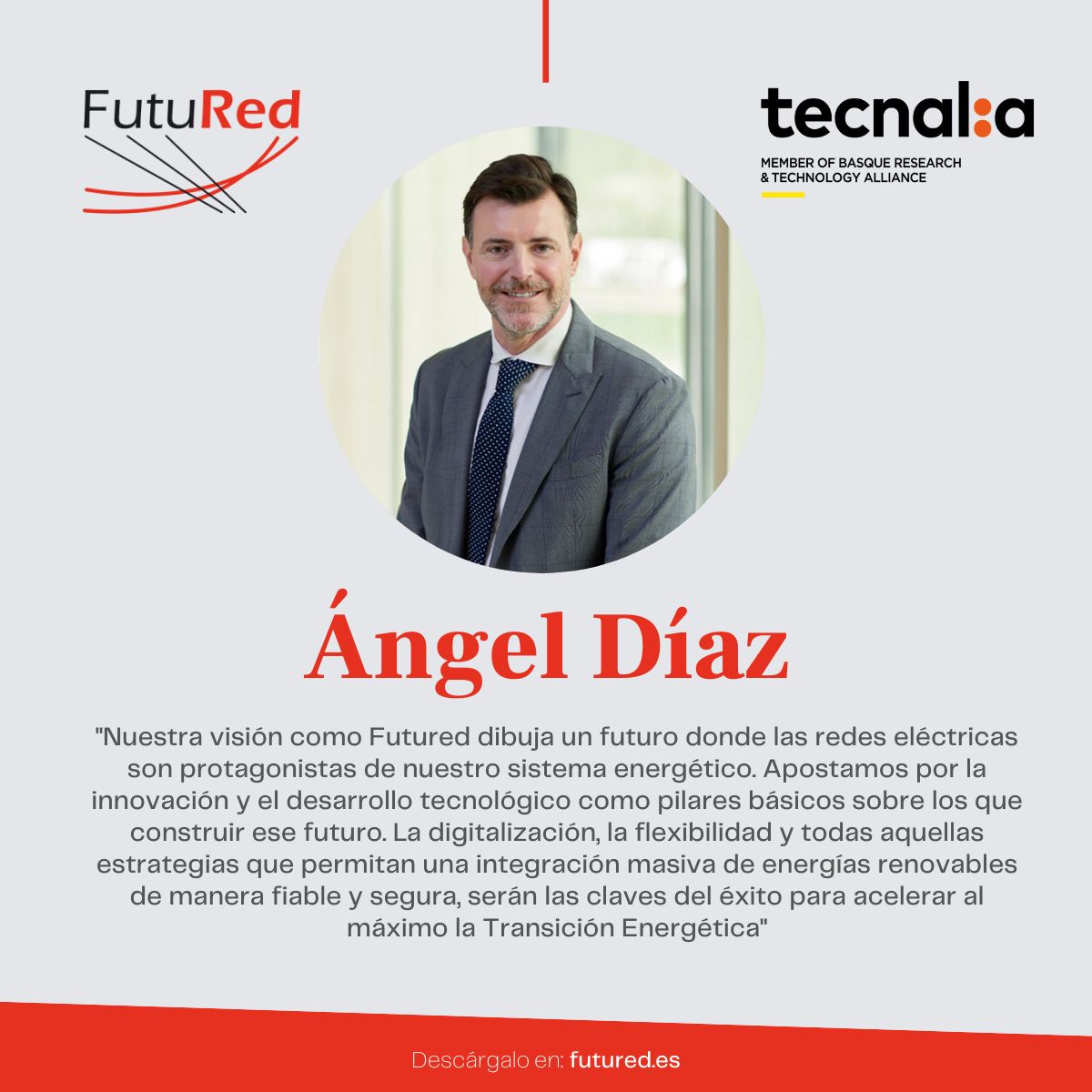 Ángel Díaz Gallo, responsable del área de Redes destaca la orientación de FUTURED hacia el liderazgo del #SistemaEnergético 
▶desde #RedesEléctricas apostando por #Innovación y #Tecnología en la #TransiciónEnergética.
➕ INFO “Visión Futured hacia 2050” 
futured.es/wp-content/upl…