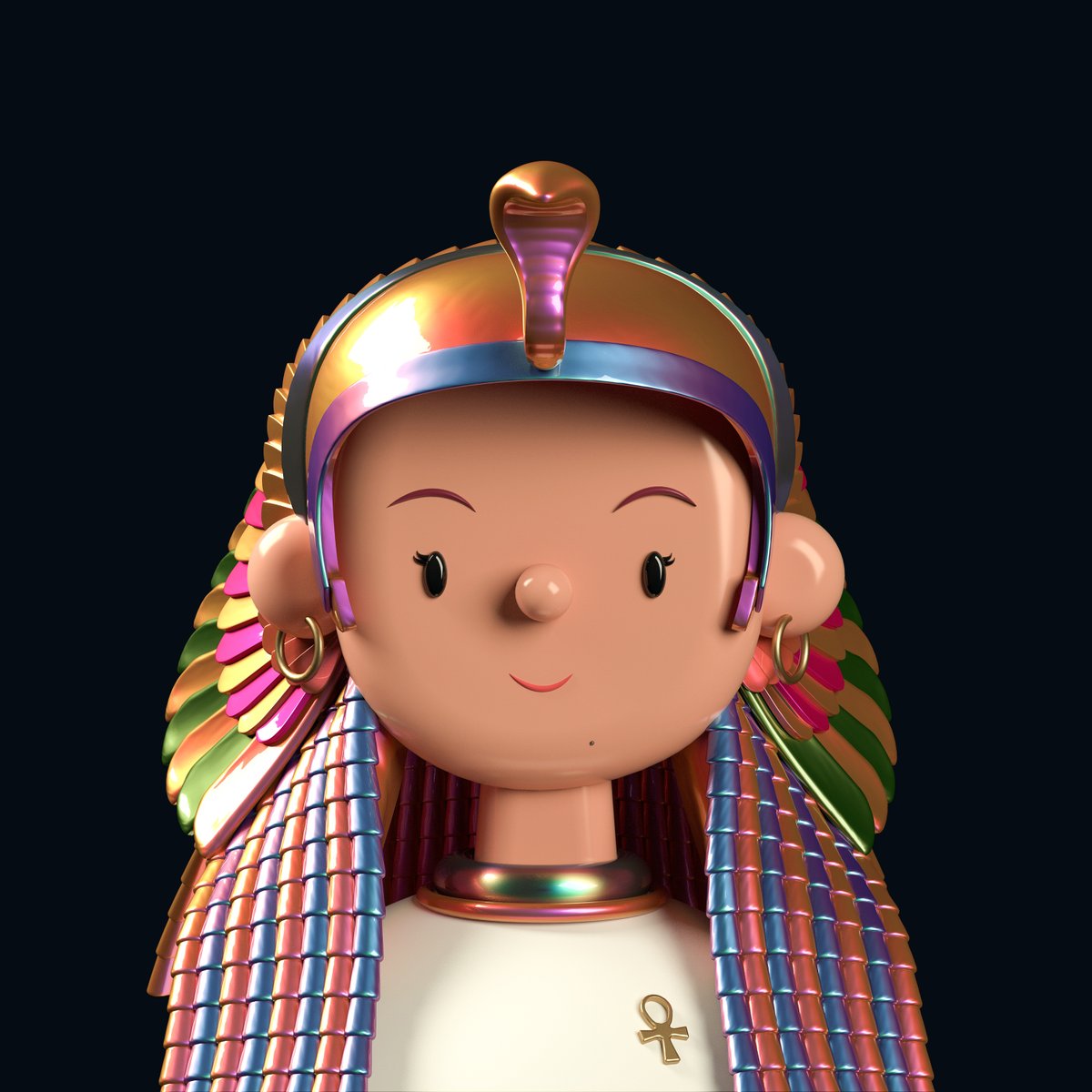 amritpaldesign's tweet photo. Super excited to introduce Cleopatra Toy Face, 30 editions are available at 0.3 ETH each. DM with your wallet address to get a private OS link, first come first. Please share the word around. https://t.co/E3z3iN8Teh
