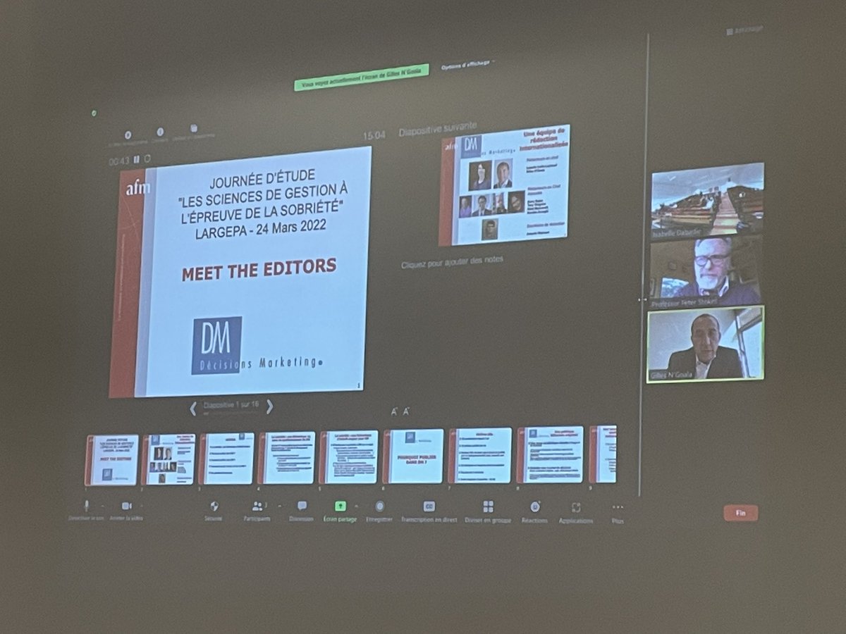 LARGEPA's tweet photo. Atelier « Meet the Editors » en cours à la Maison des Sciences de Gestion @LARGEPA Merci à @ngoalamarketing @revue_DM et à Peter Stokes  International Journal of Organizational Analysis. @Isabelle_DM Gabriel Morin https://t.co/HHlTNDLD5I