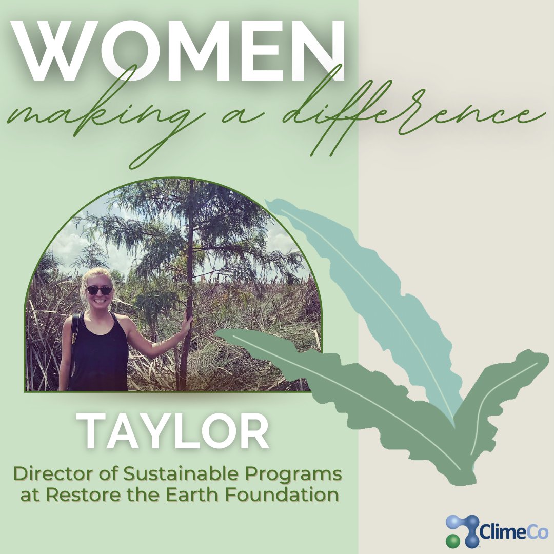 ClimeCo's tweet image. In honor of #WomensHistoryMonth &amp;amp; #InternationalWomensDay, which are both celebrated in March, we would like to highlight one of our partners, &amp;amp; an impactful woman, @REF_Taylor Marshall, of @REF_Restores.

Learn about the impact she is making through her work at #REF below.